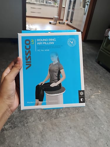 Customer photo review of Round Ring Cushion Pillow | Provides Cushioned Seating  to reduce Pain & Discomfort