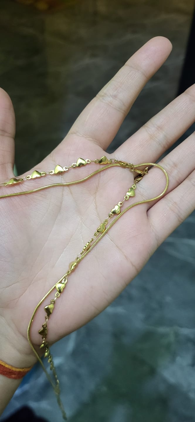 Customer photo review of Lovely Heart Two Layered Necklace