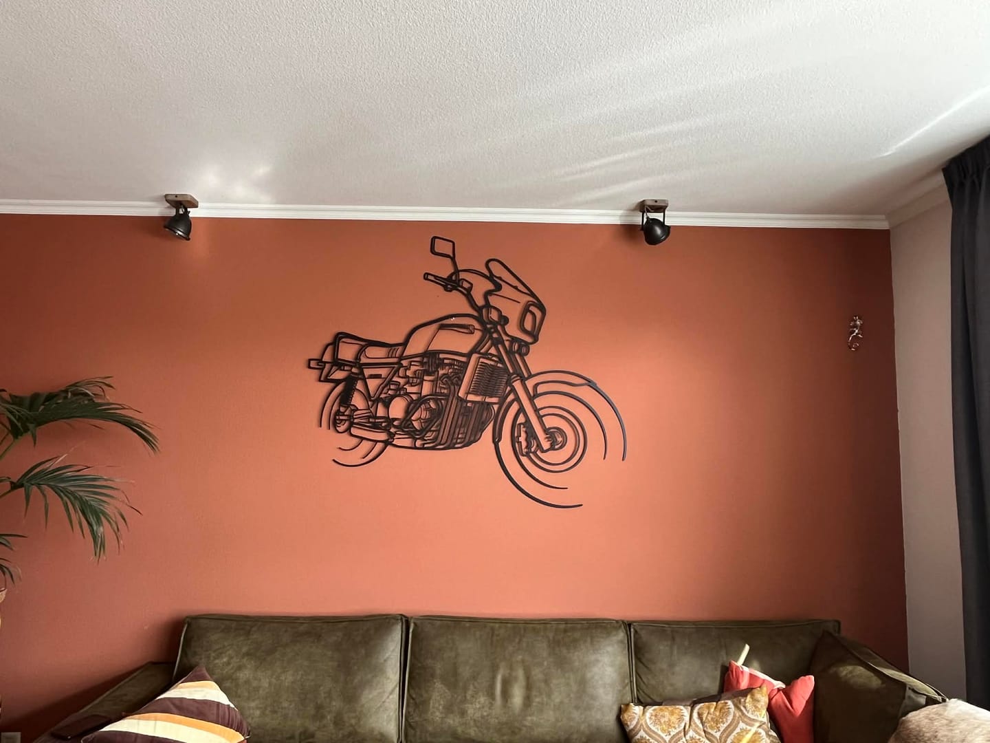 Customer photo review of Your Custom Bike Silhouette Metal Wall Art