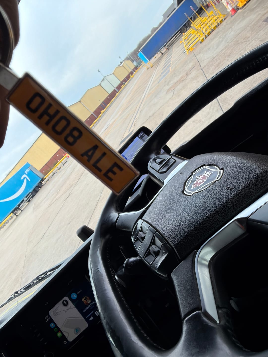 Customer photo review of Personalised Metal Number Plate Keyring