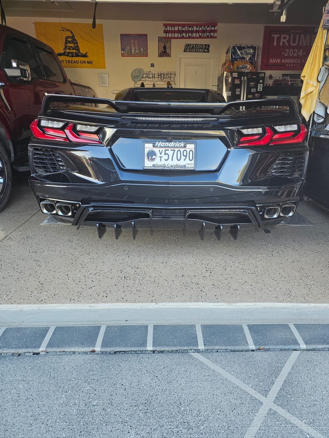 Customer photo review of Corvette C8 Rear Bumper Add-On Diffuser Splitter Lip
