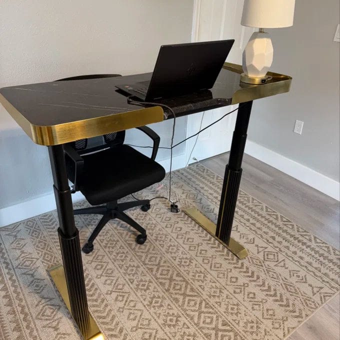 Customer photo review of Estand Electric Adjustable Standing Desk & Fluted Desk with Drawers