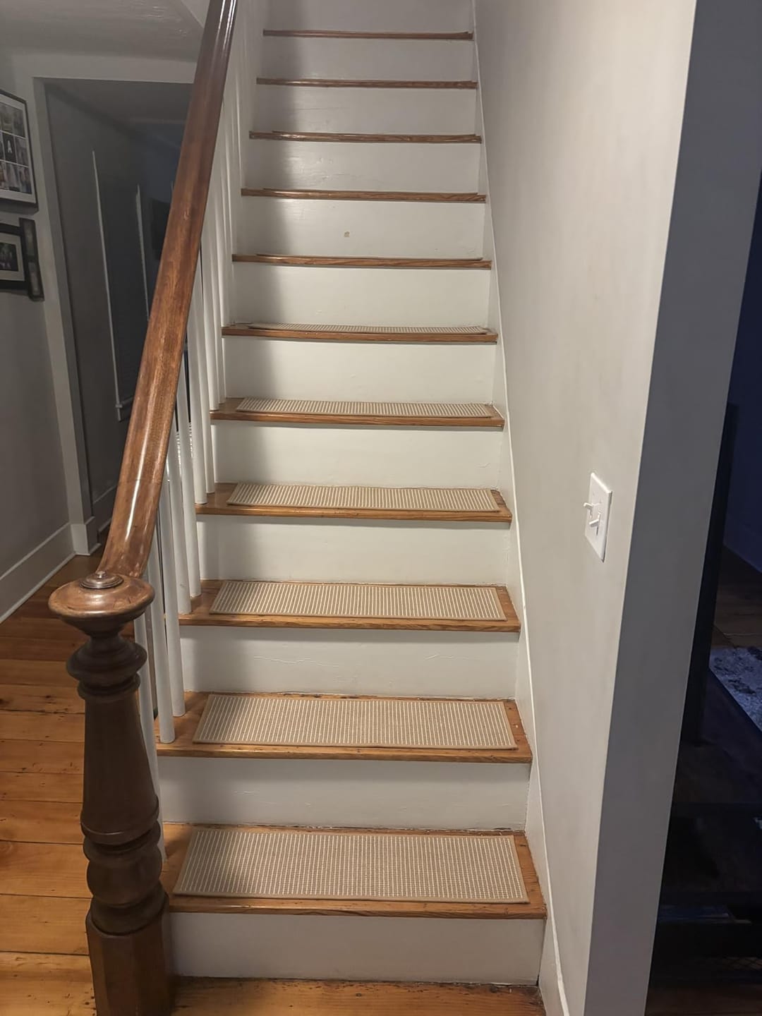 Customer photo review of Jute Non-Slip Stair Treads - Beige/White