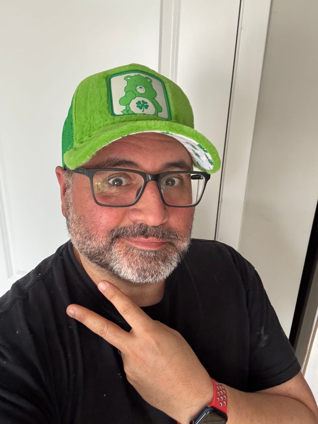 Customer photo review of OVERLORD X Care Bears:  Good Luck Bear Trucker Cap