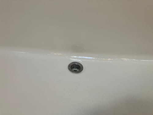 Customer photo review of Large Wall Damage - Tub and Shower Repair Kit