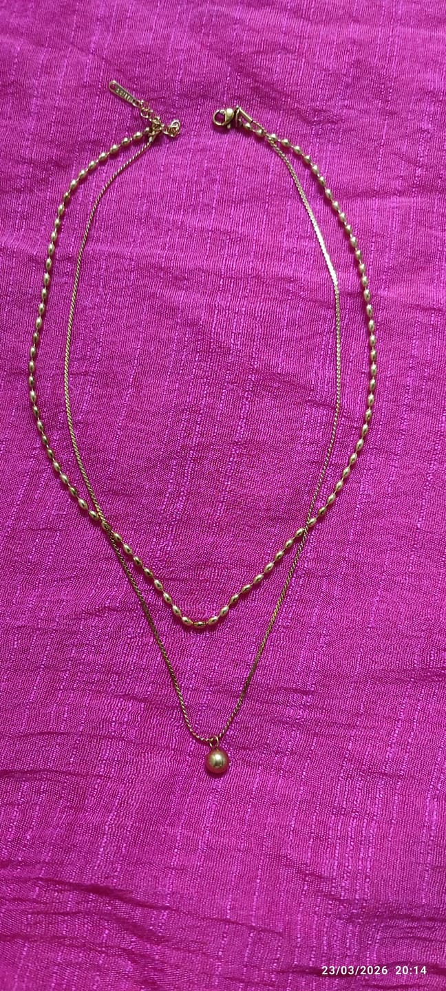 Customer photo review of Two-Layered Bead Necklace
