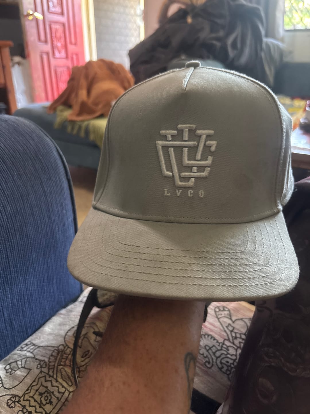 Customer photo review of LVCO "Grey" A-Frame LVCO Snapback