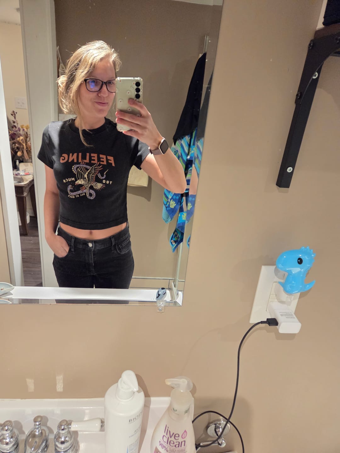 Customer photo review of Feeling Too Much Baby Tee