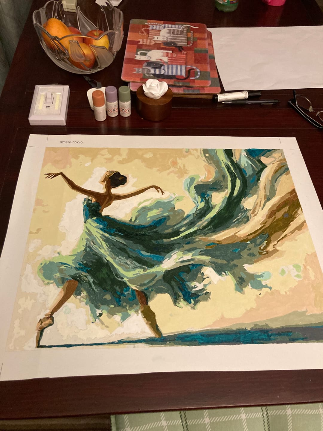Customer photo review of Leaves | Paint by Numbers