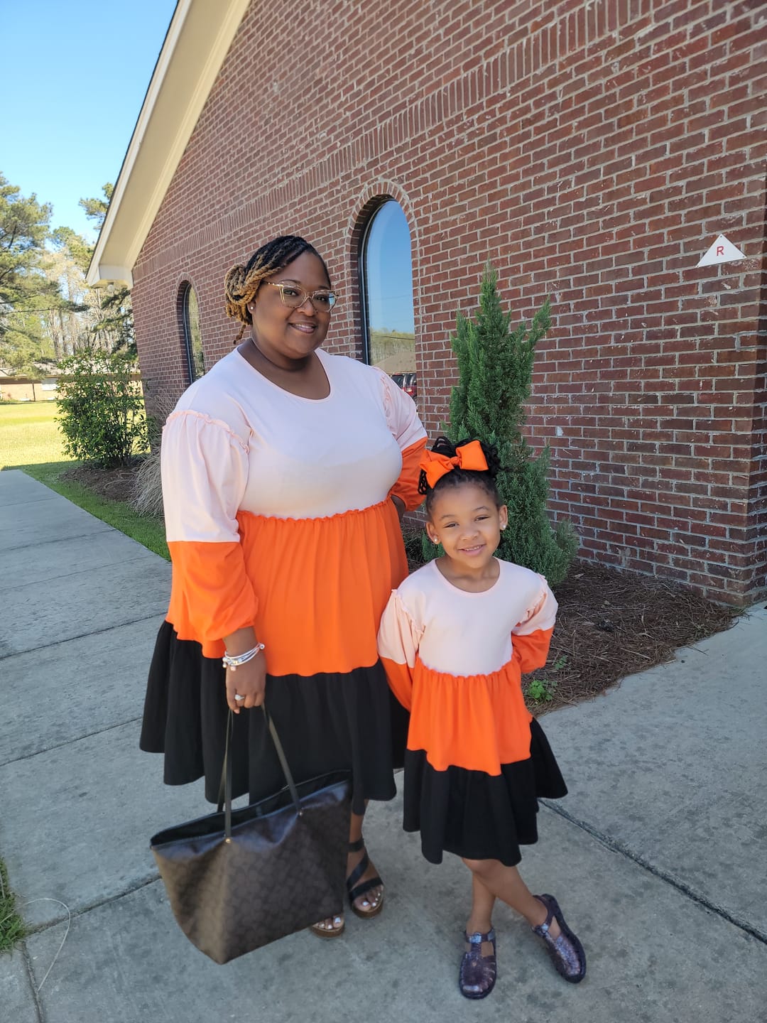 Customer photo review of Mommy & Me - Color-Block Dress