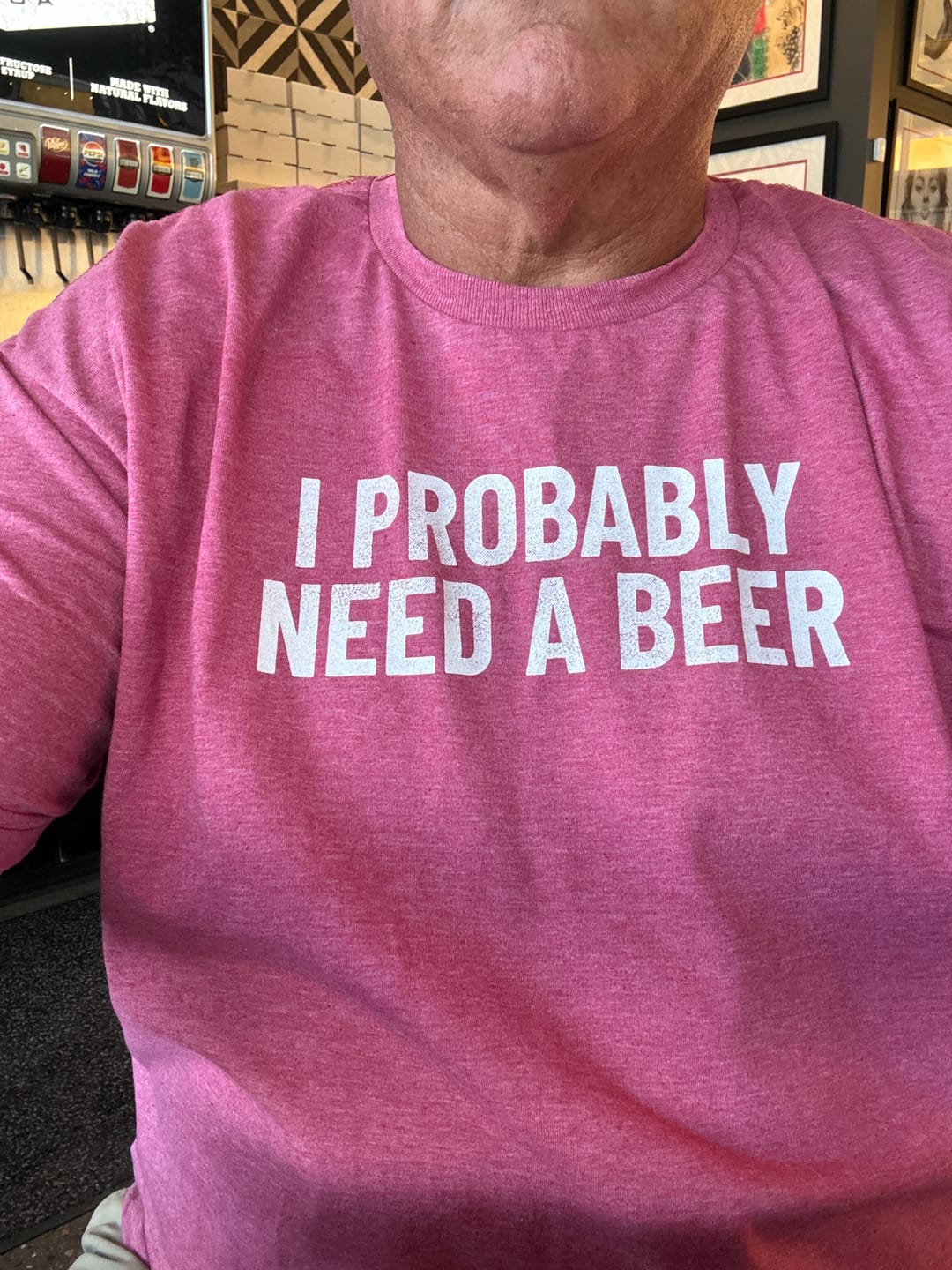 Customer photo review of I Probably Need A Beer T-Shirt