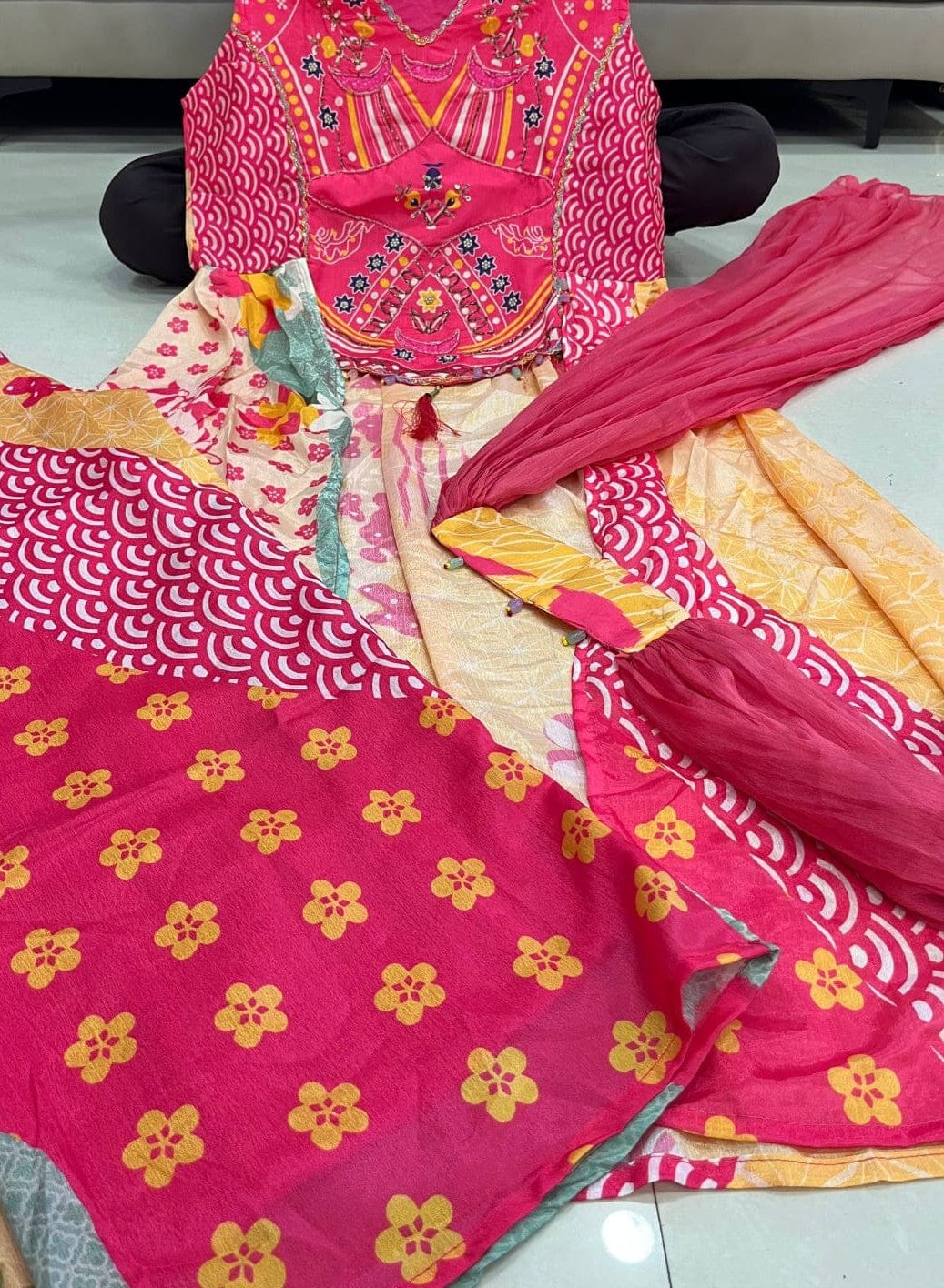Customer photo review of Premium Chinon Designer Suit Set for Women