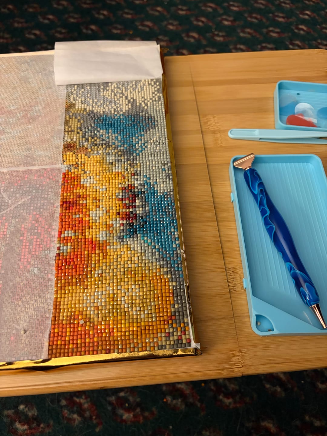 Customer photo review of Dandelion Painting - Premium Diamond Painting Kit