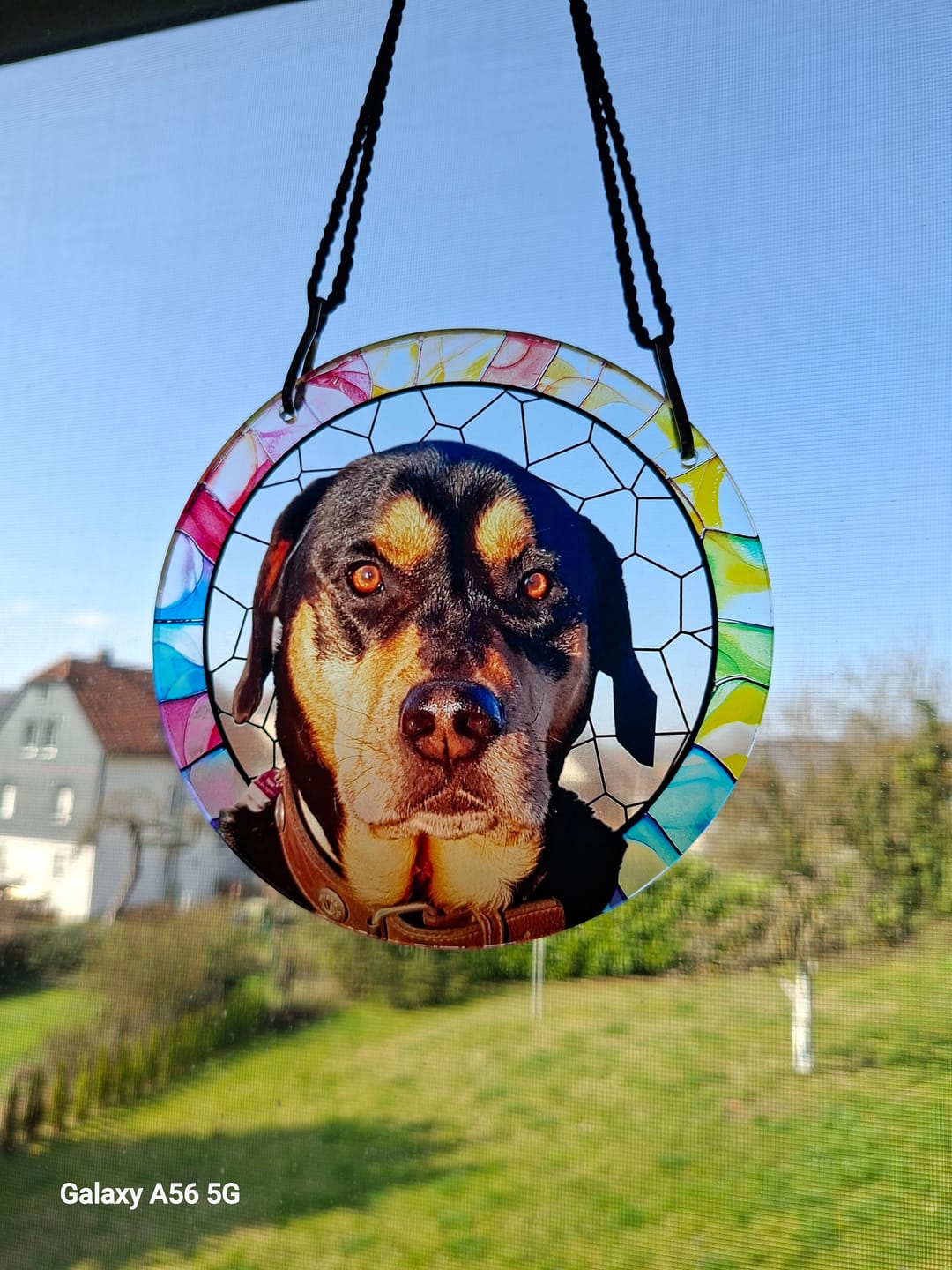 Customer photo review of Personalisierter Sonnenfänger - Haustierportrait