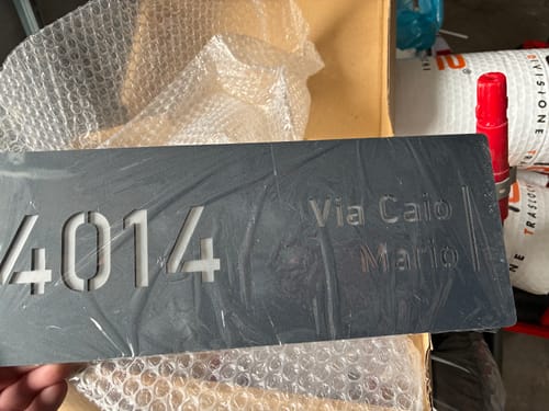 Customer photo review of Numero civico e testo modello Stencil Horizontal