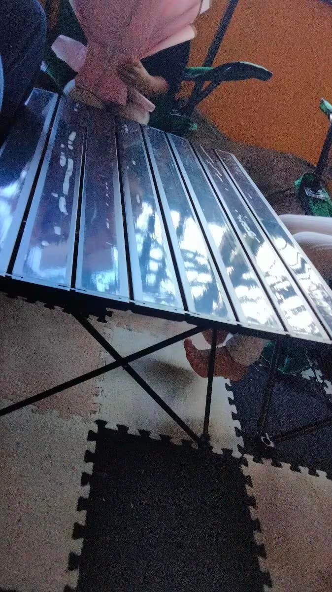 Customer photo review of Ultraleichter Aluminium-Klapptisch für Camping
