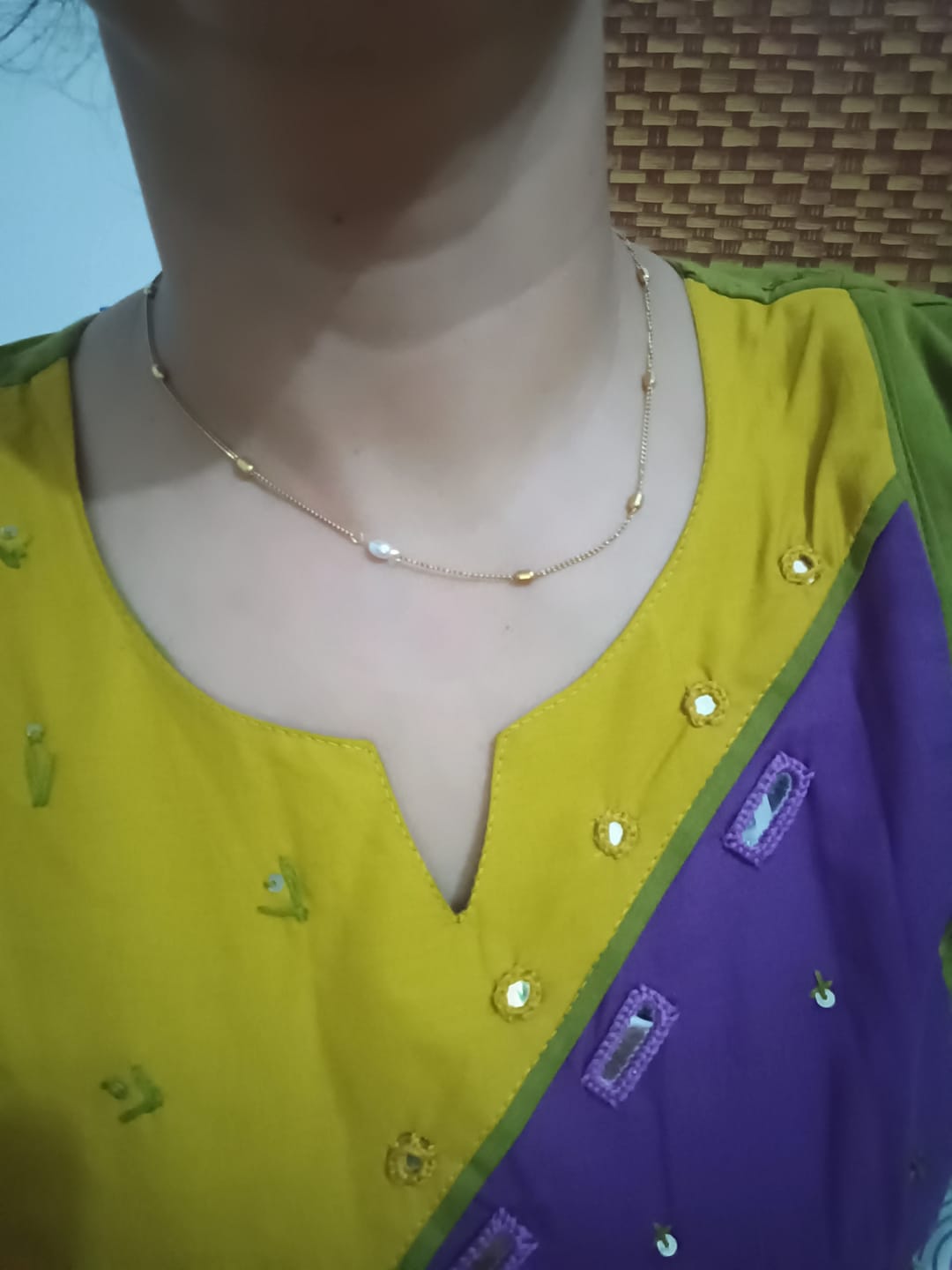 Customer photo review of Single Pearl Necklace