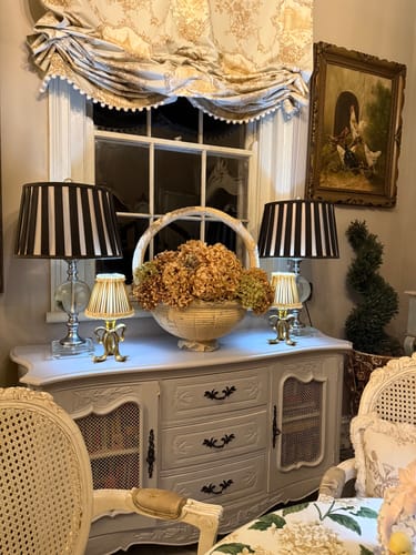 Customer photo review of Audrey Camel and Cream Ruffle Shade