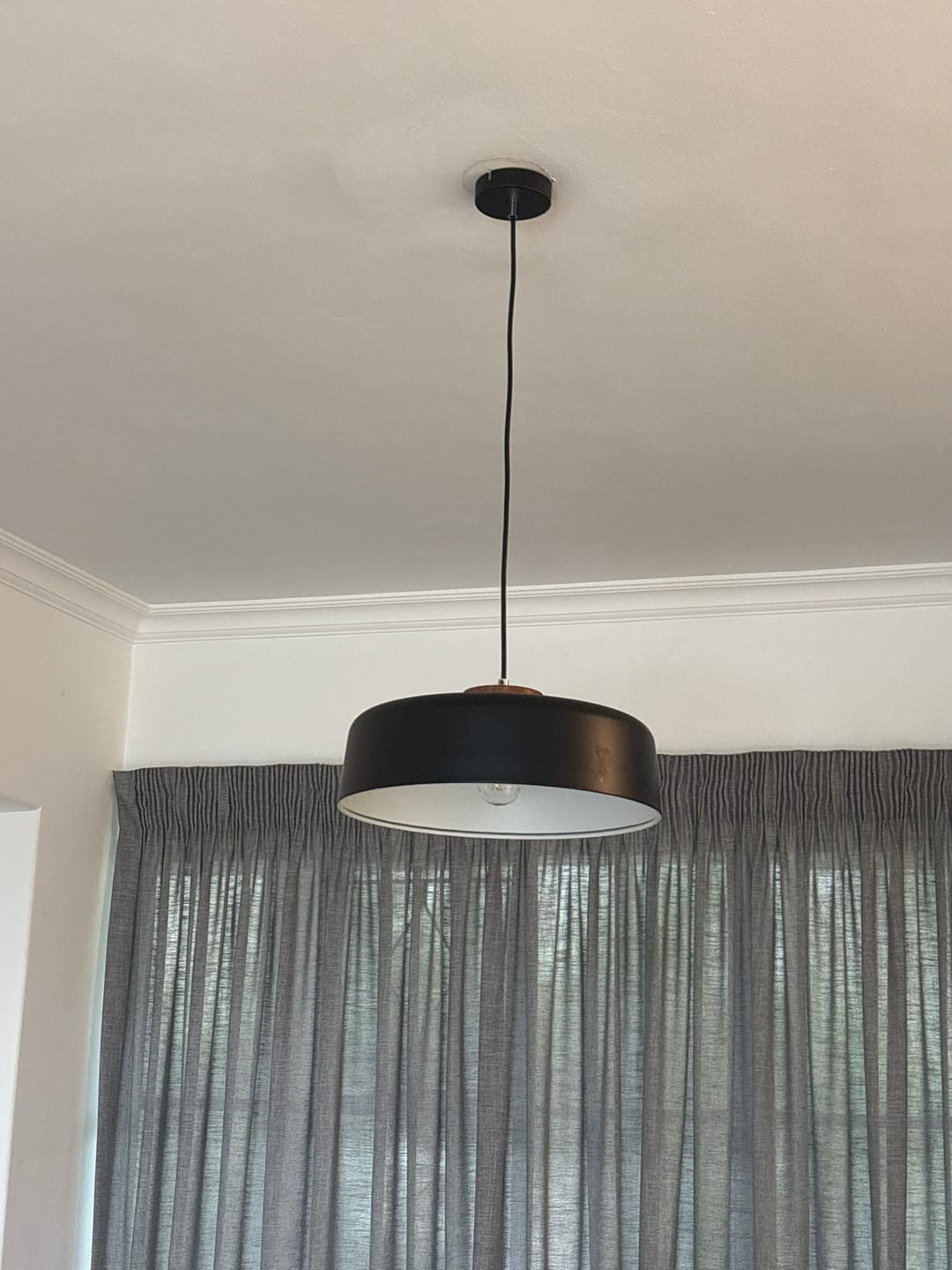 Customer photo review of Chambord Pendant Light Metal - White | Black with wood