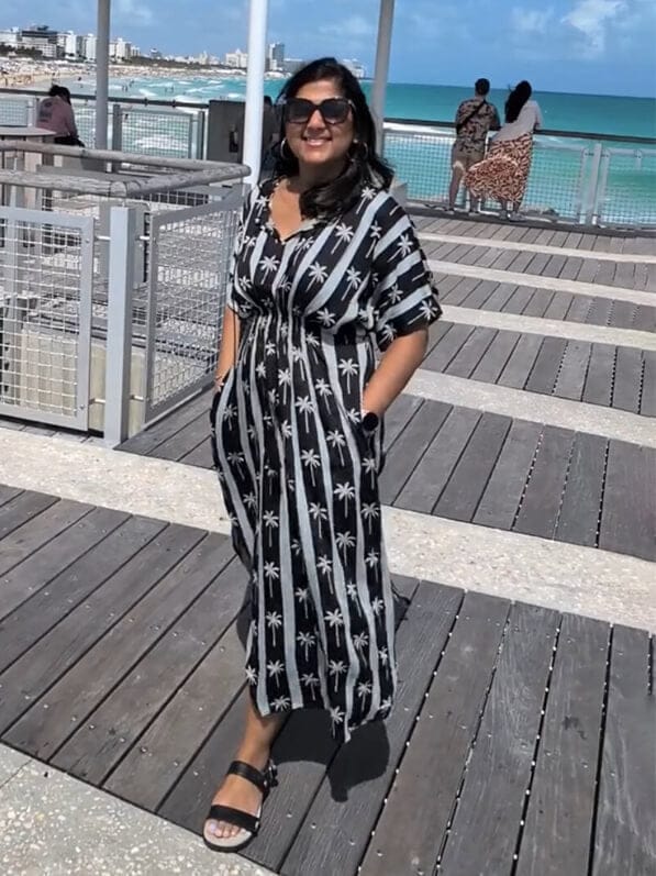 Customer photo review of Zohra Fit & Flare Maxi Dress
