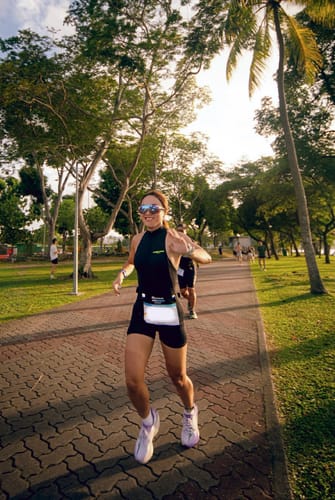 Customer photo review of Women's Velocity Core Romper - Charcoal Black
