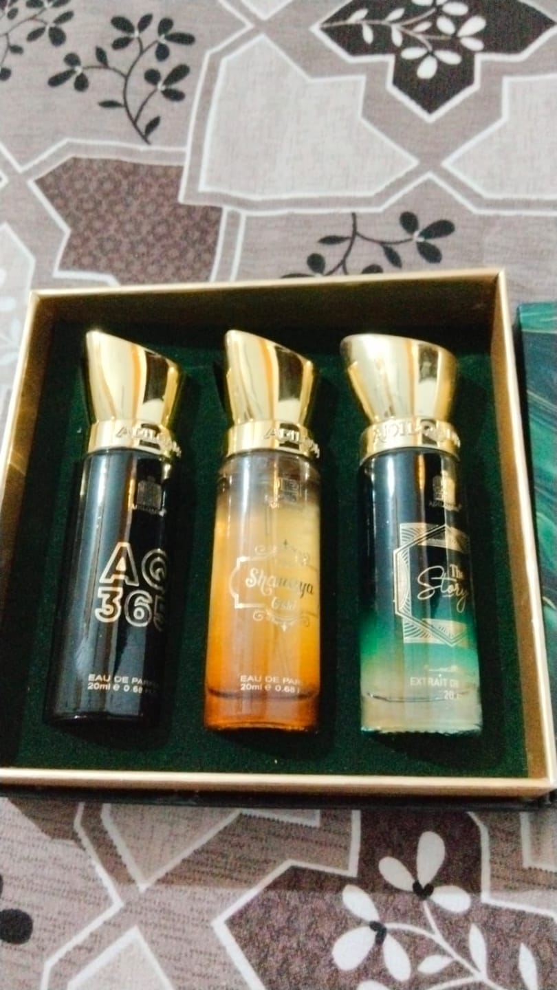 Customer photo review of Legendary Gift Set 3 Pcs Set of Premium Perfume Spray