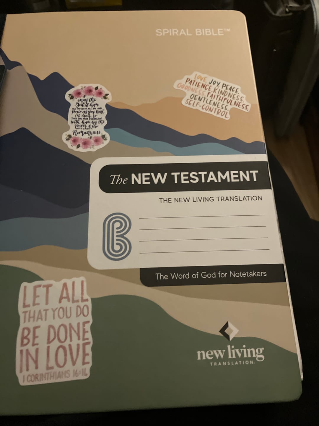 Customer photo review of Spiral Bible™ - NLT - New Testament - Mountains (Hardcover)