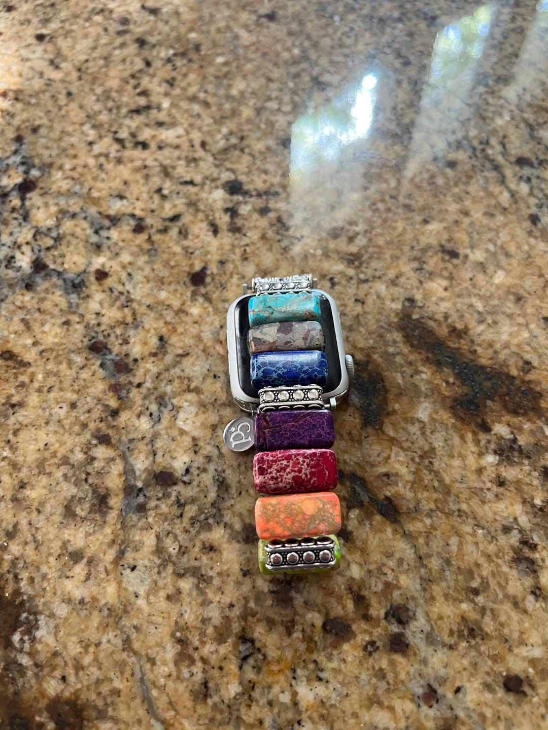 Customer photo review of Chic Chakra Stretch Apple Watch Strap