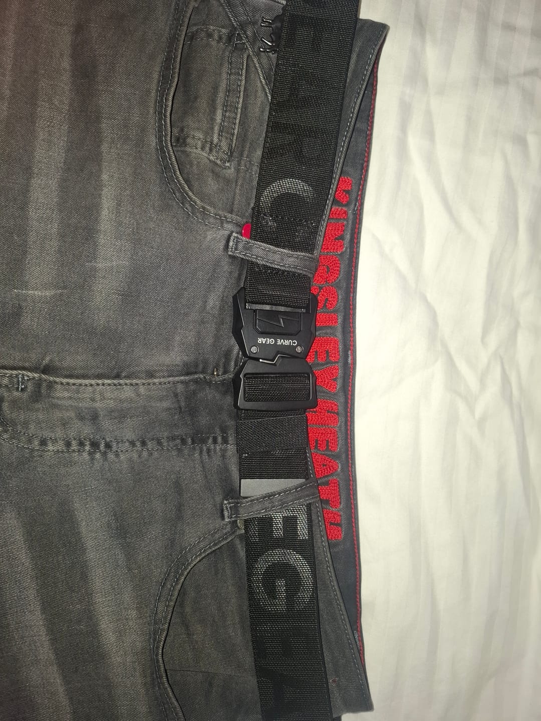 Customer photo review of W.O.R.K Elasticated Belt Black