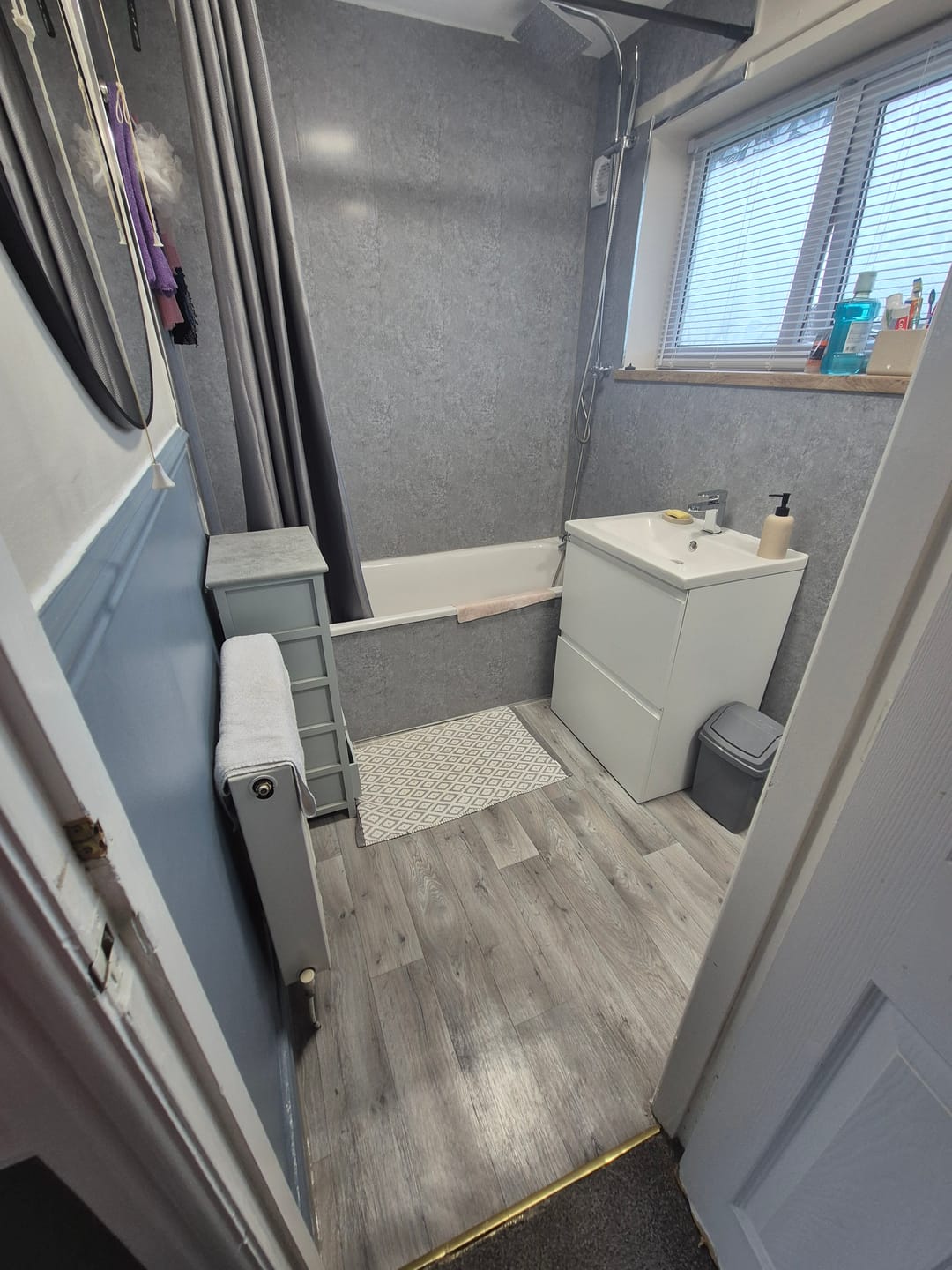 Customer photo review of 8mm Light Concrete Bathroom Wall Panel 2.6M