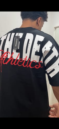 Customer photo review of MADE-TO-ORDER | Origins Oversized Tee
