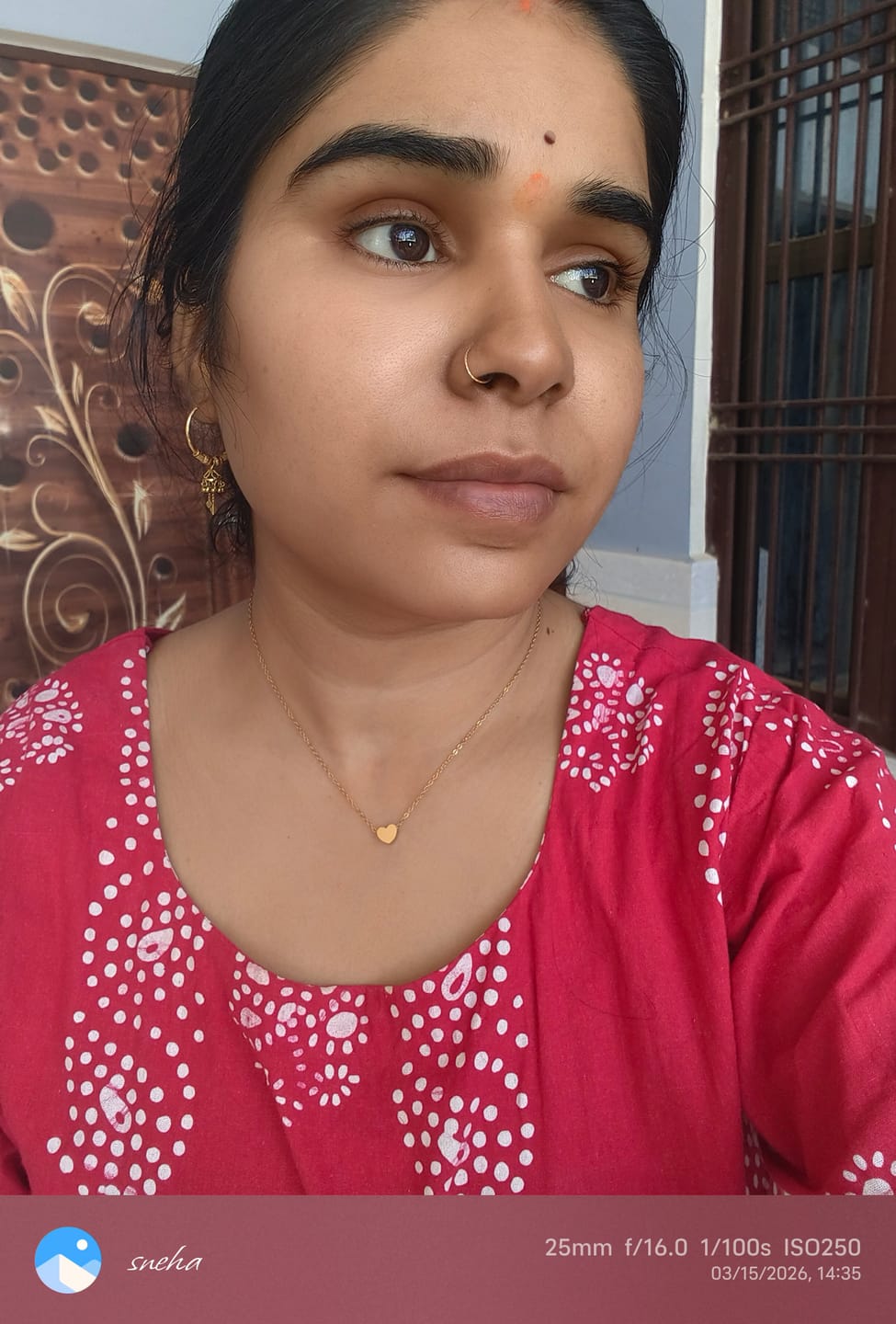 Customer photo review of Paris Heart Necklace