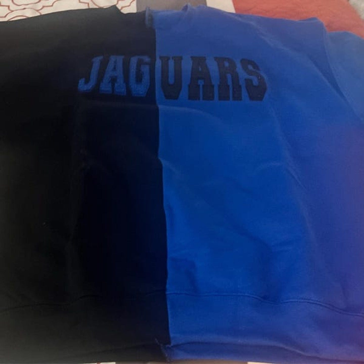 Customer photo review of Custom Glitter Embroidered Two Tone Sweatshirt