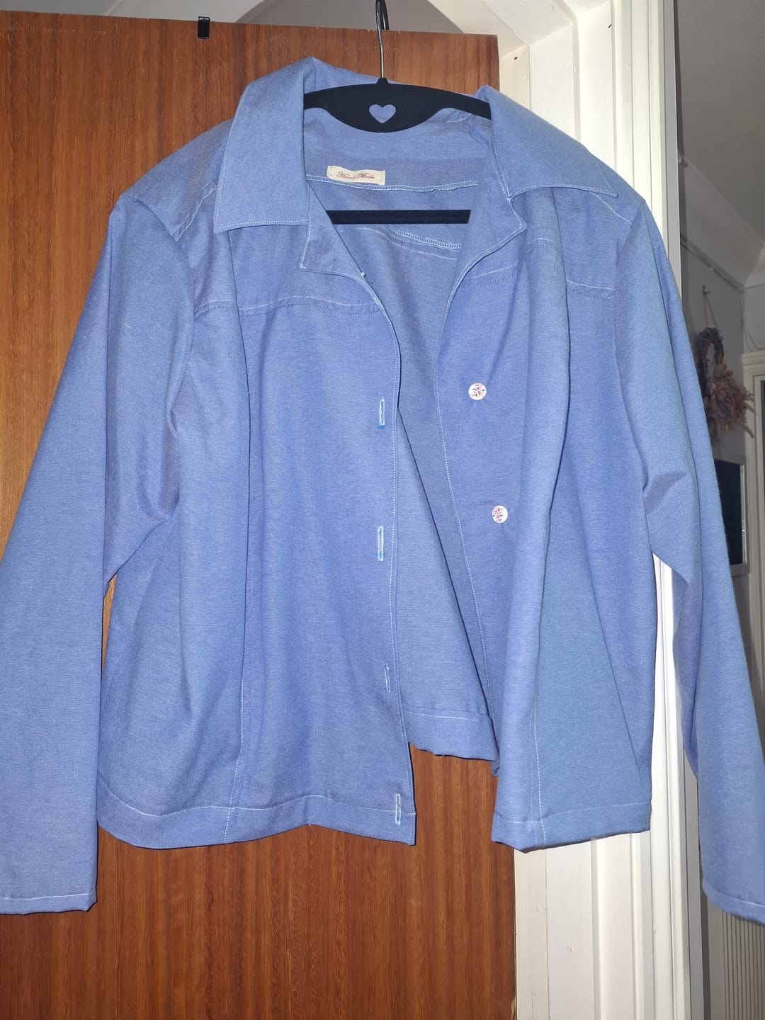 Customer photo review of Plain Blue Chambray Denim Fabric
