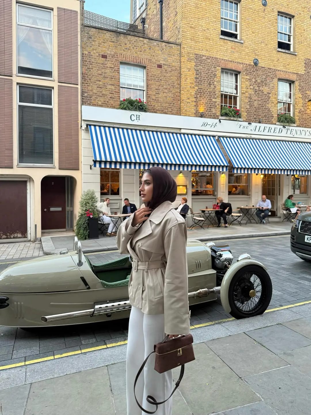 Customer photo review of Elona Belted Short Trench Coat
