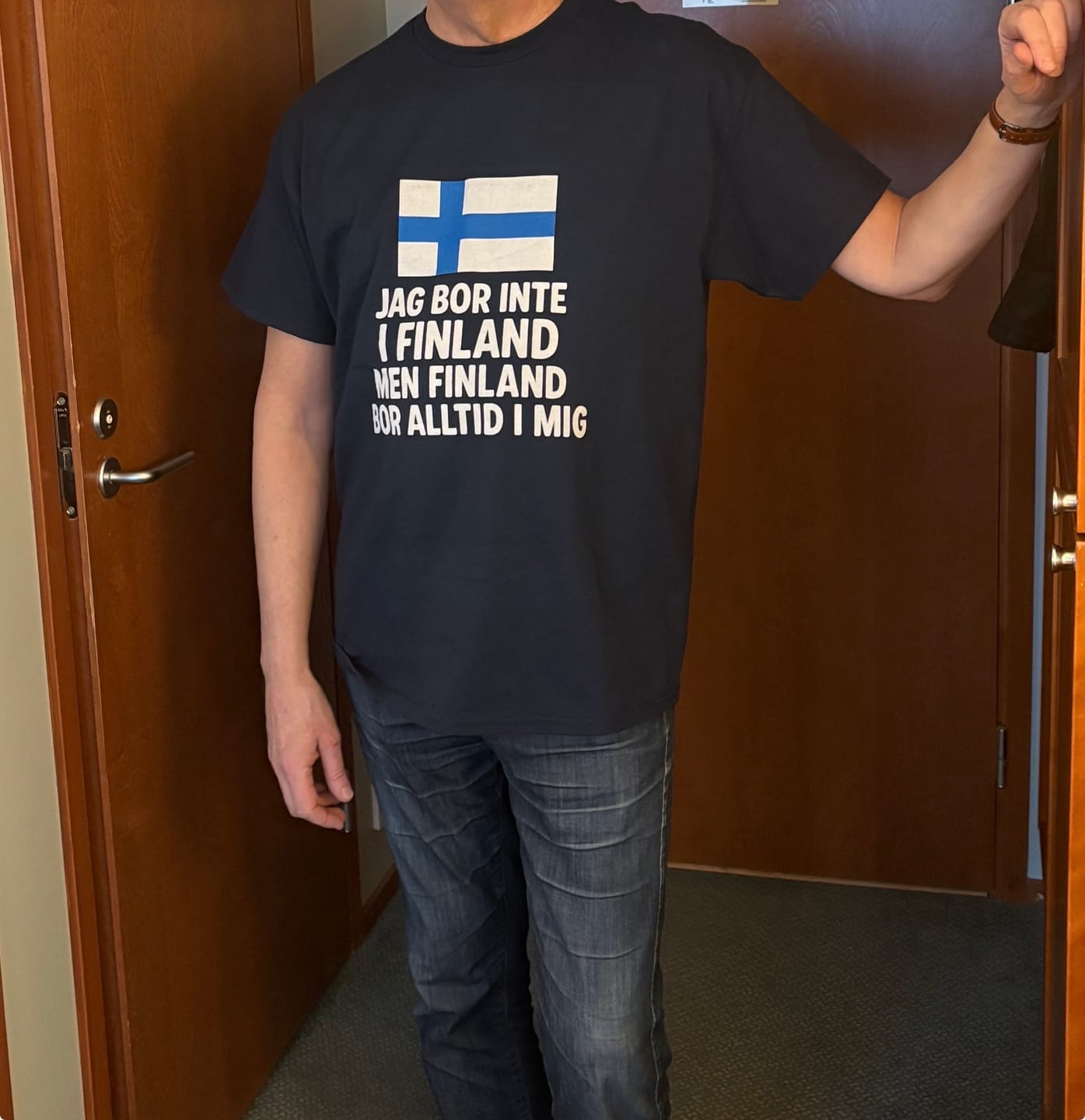Customer photo review of Finland i hjärtat-tröjan