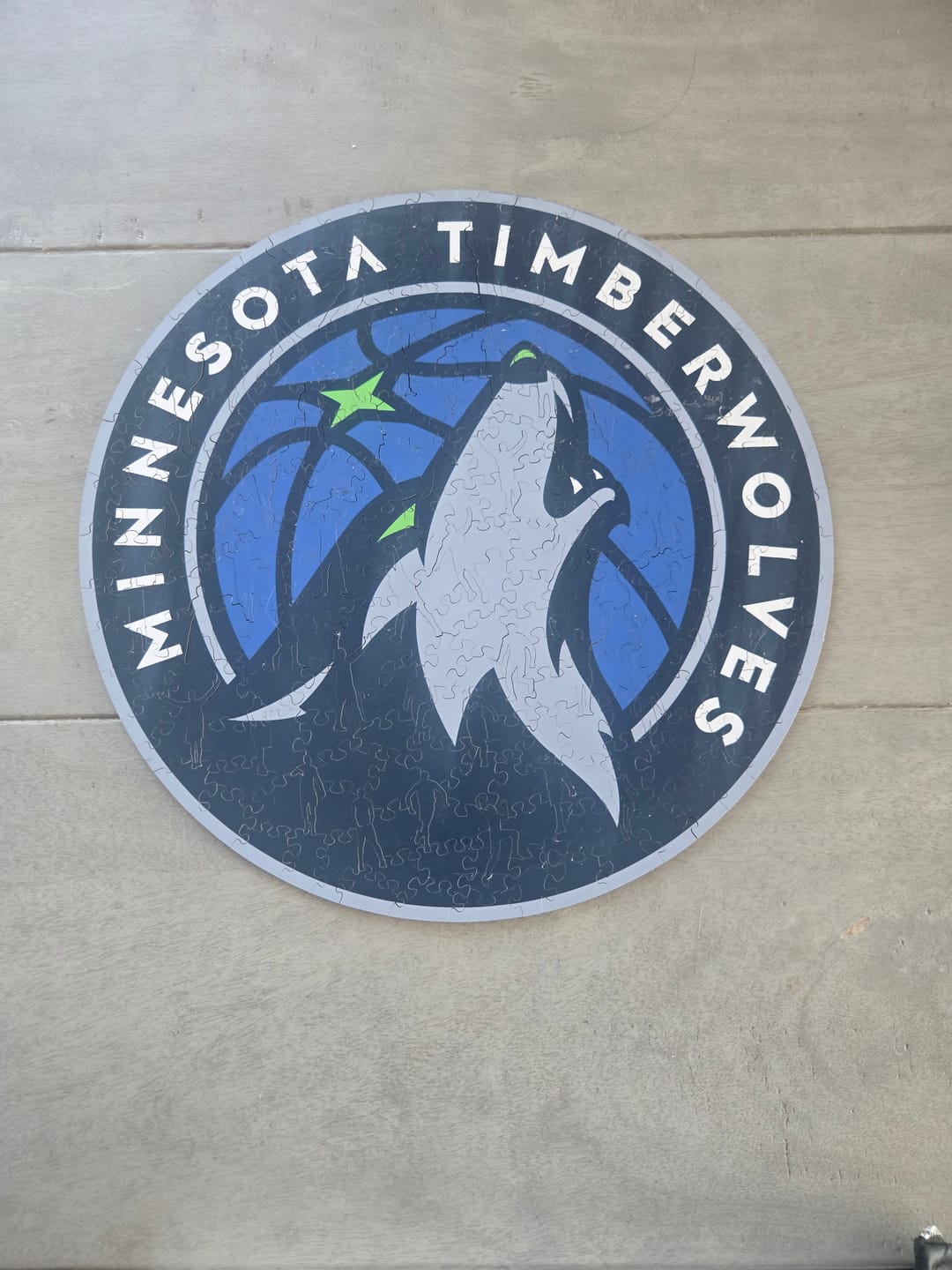 Customer photo review of Minnesota Timberwolves™ - Wooden Puzzle