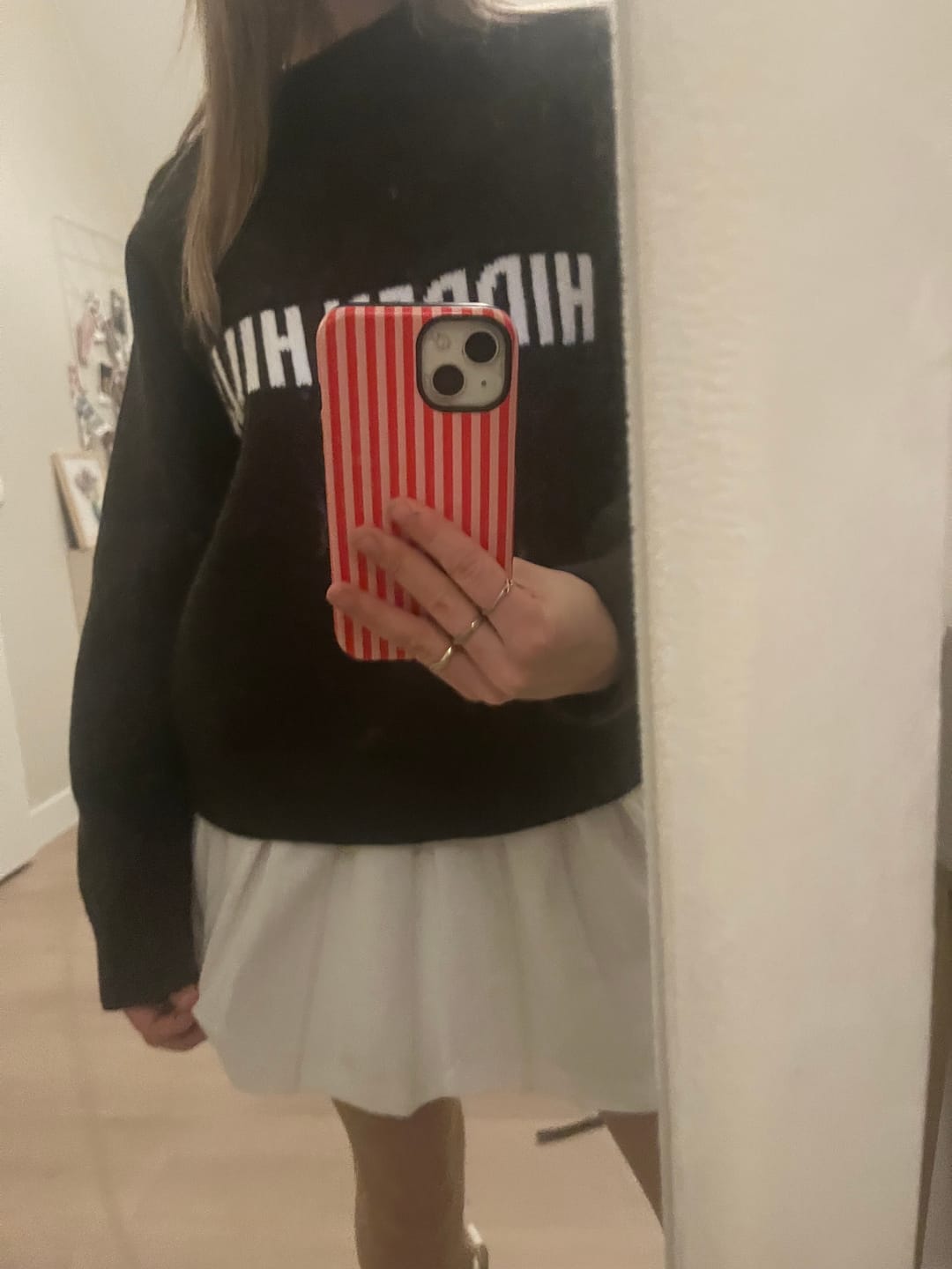 Customer photo review of KNIT SWEATER DARK BROWN