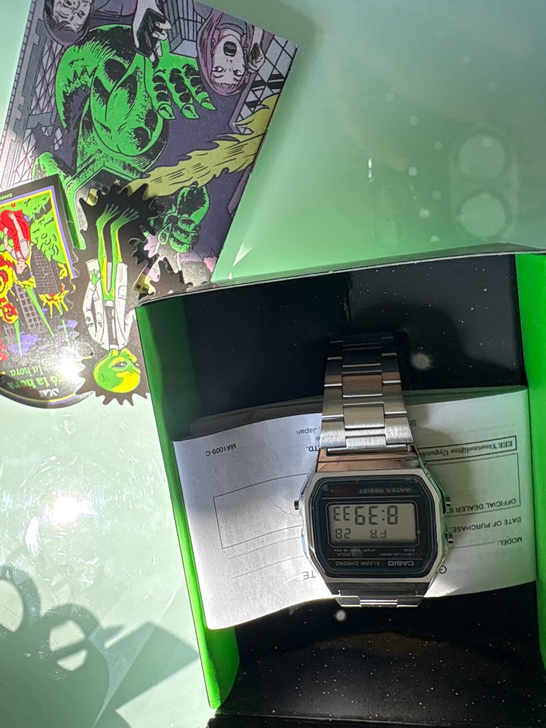 Customer photo review of Reloj Casio Vintage A158WA-1DF Azul/Plateado