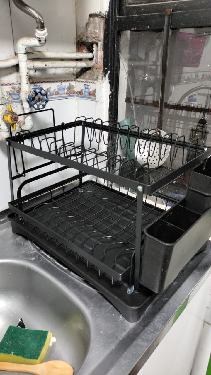 Customer photo review of Escurridor De Platos 2 Niveles Secaplatos Multifuncional