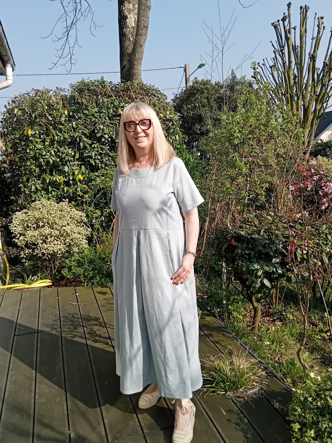 Customer photo review of Robe Louisa - Lin vert d'eau