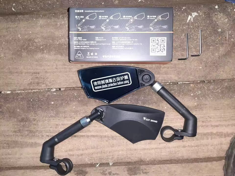 Customer photo review of Blendfreier, um 360° verstellbarer Fahrrad-Rückspiegel