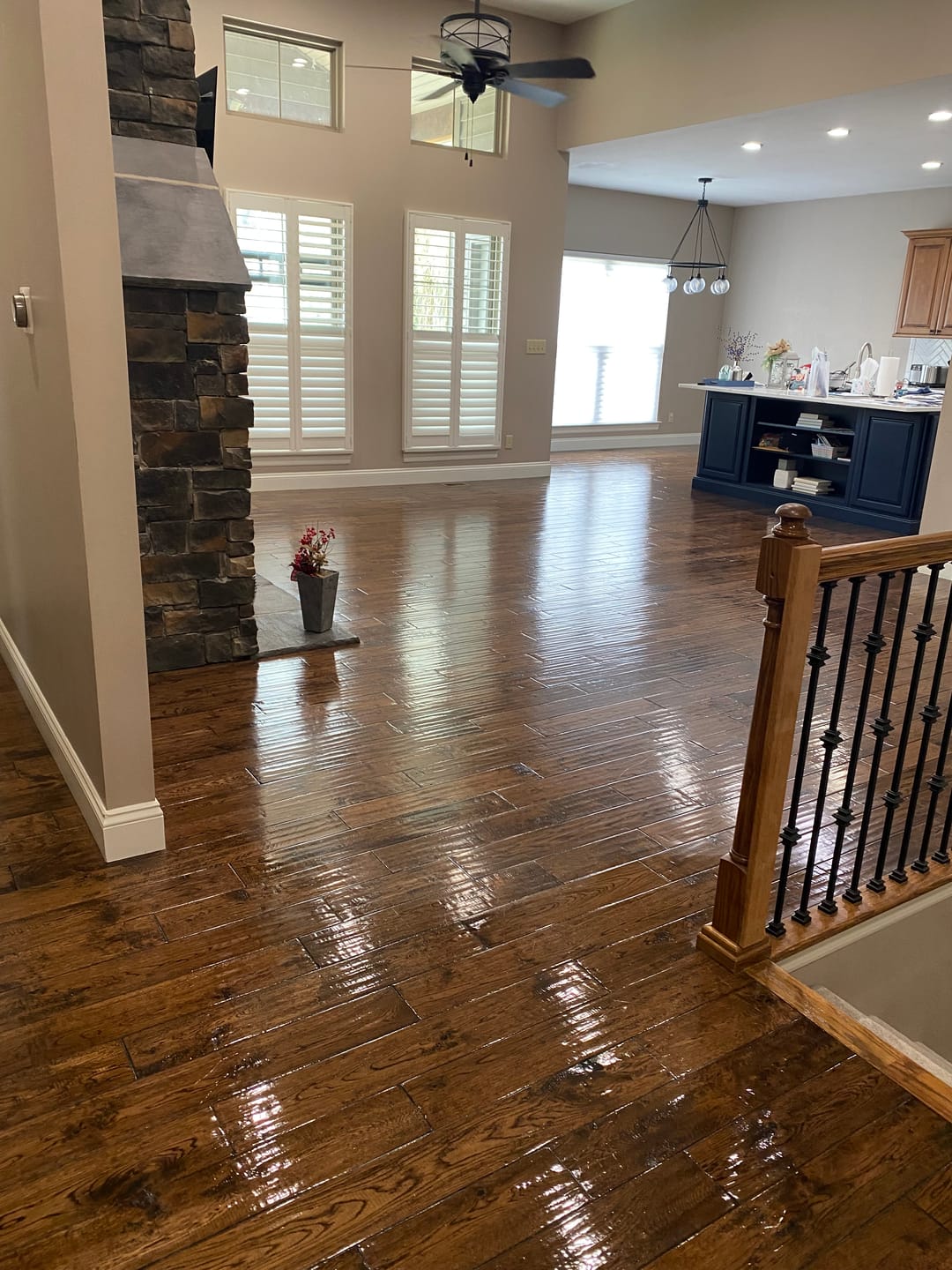 Customer photo review of Basic Coatings Hardwood Floor Refinisher - Gloss (Quart) - B1830-1612