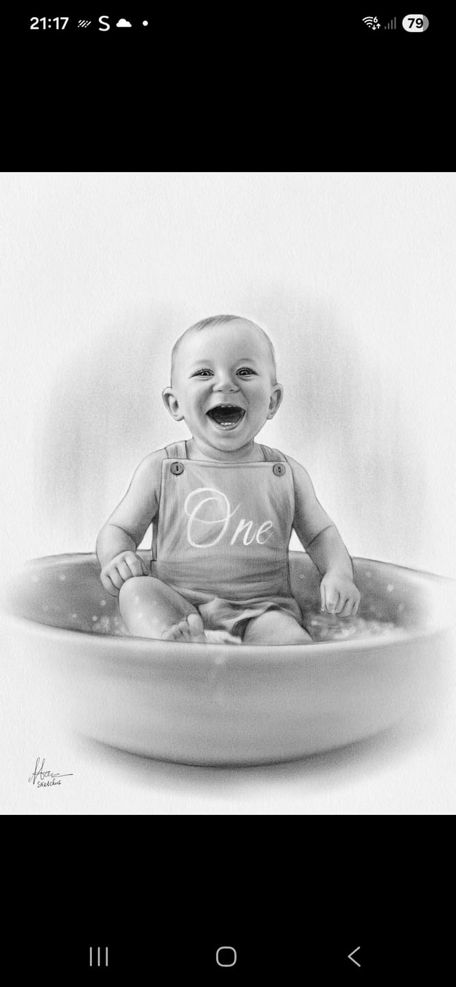 Customer photo review of Portrait Zeichnen Lassen vom Foto - Zeichnung in Bleistift oder Farbe nach Vorlage