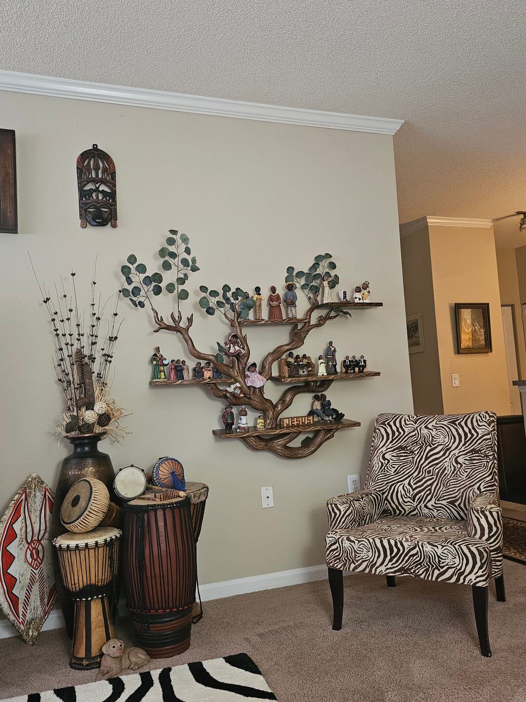 Customer photo review of Floating Bookshelf – Tree Branch Wall-Mounted Bookcase for Rustic Home Decor
