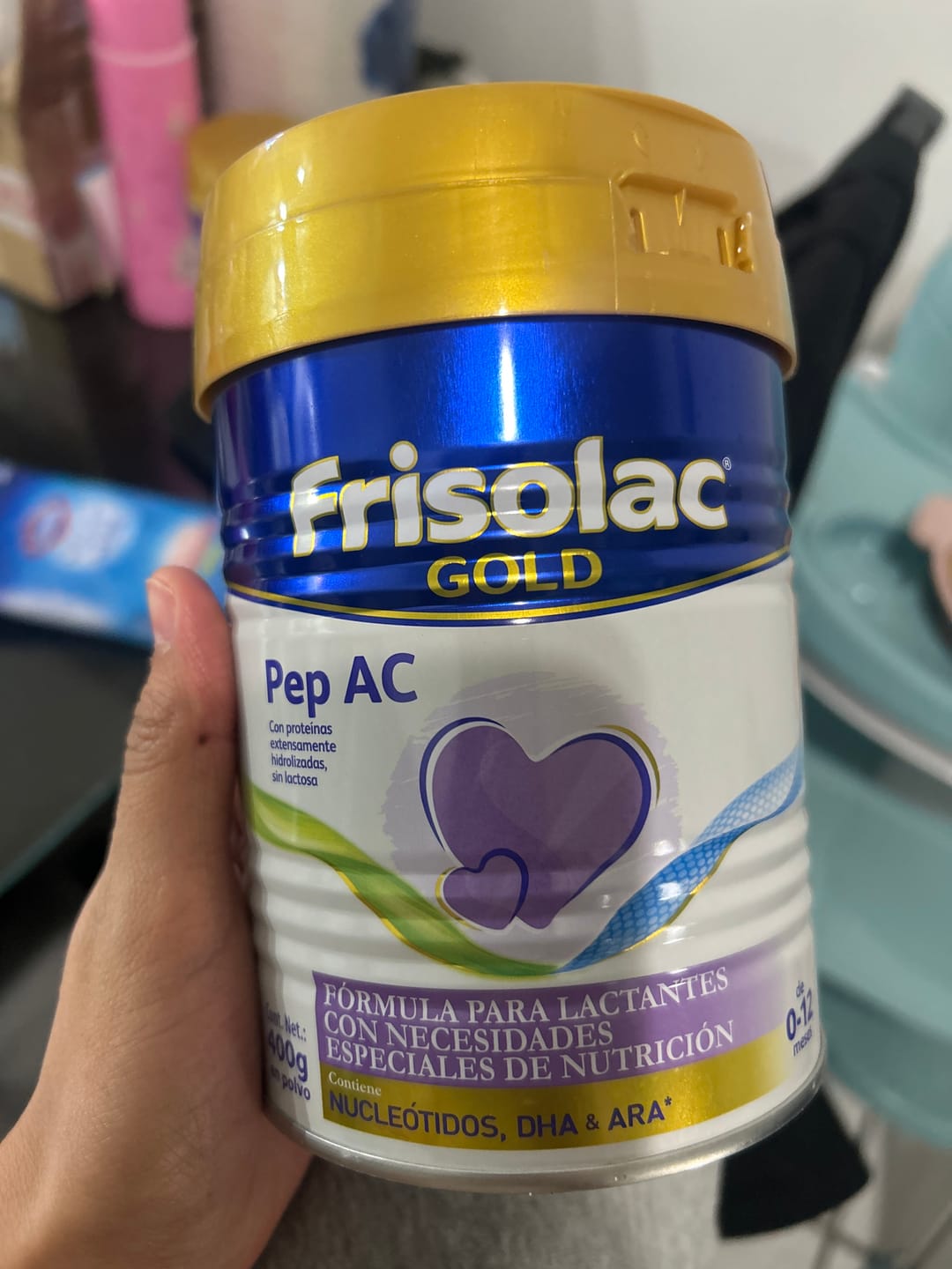 Customer photo review of Frisolac Gold Pep A C (0 A 12 Meses) Pack Con 800 Gr
