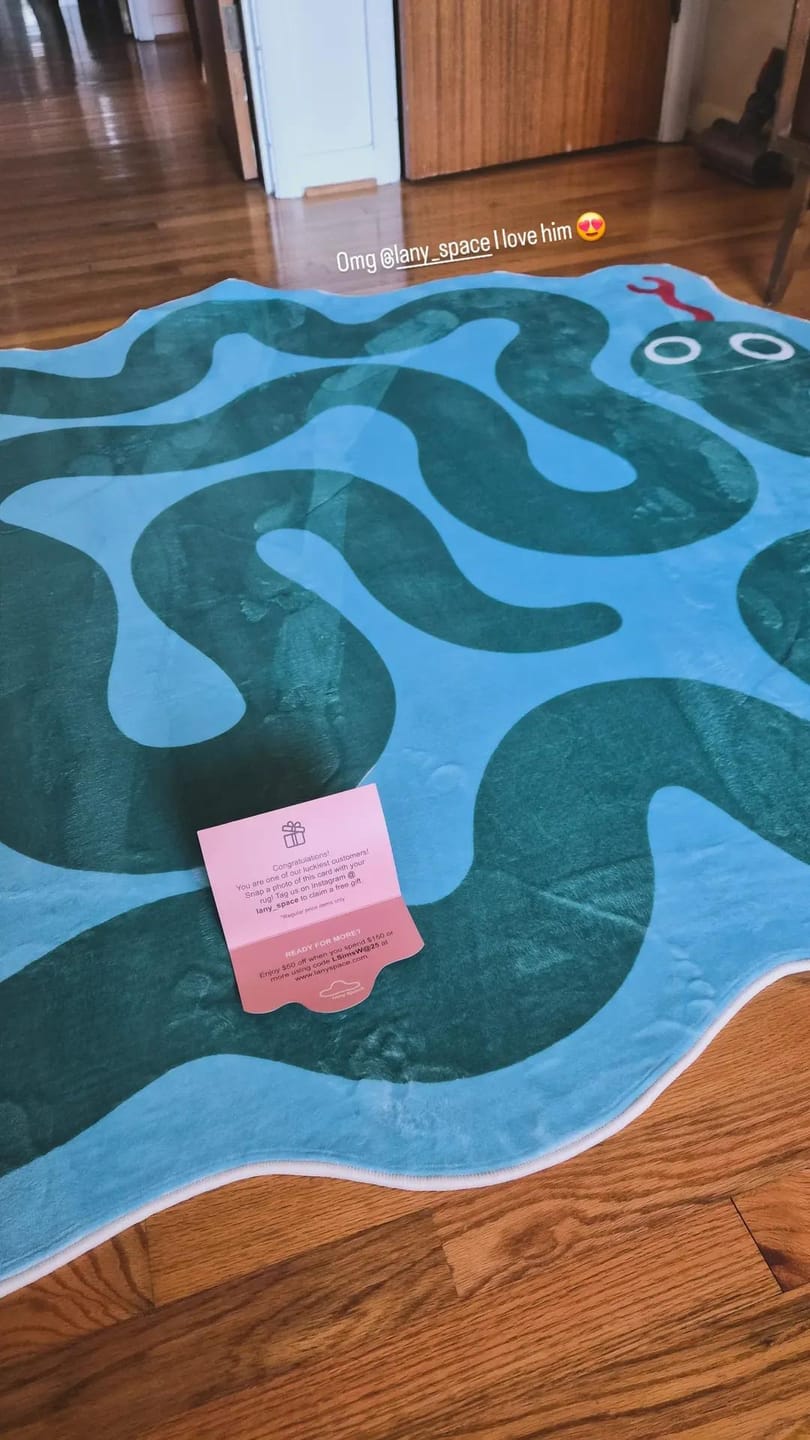Customer photo review of Spiral Snake Design Rug by Johann Banta