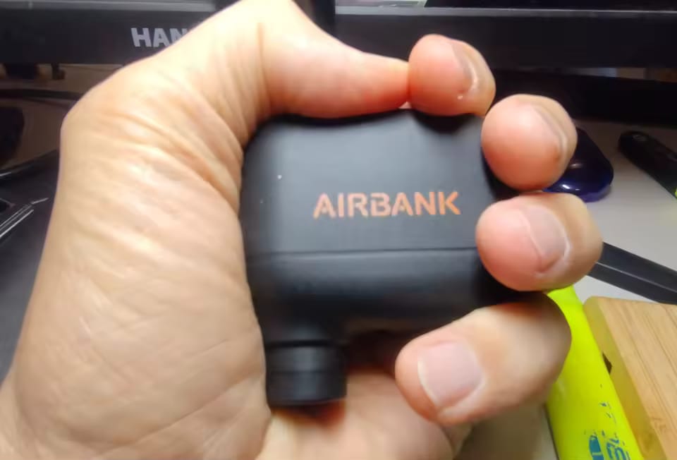 Customer photo review of Mini Tragbare Wiederaufladbare Fahrradpumpe – 6,9 bar