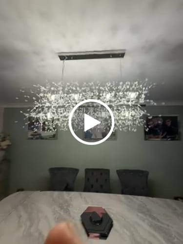 Customer video review of Modern 12-Light Crystal  Linear Chandelier