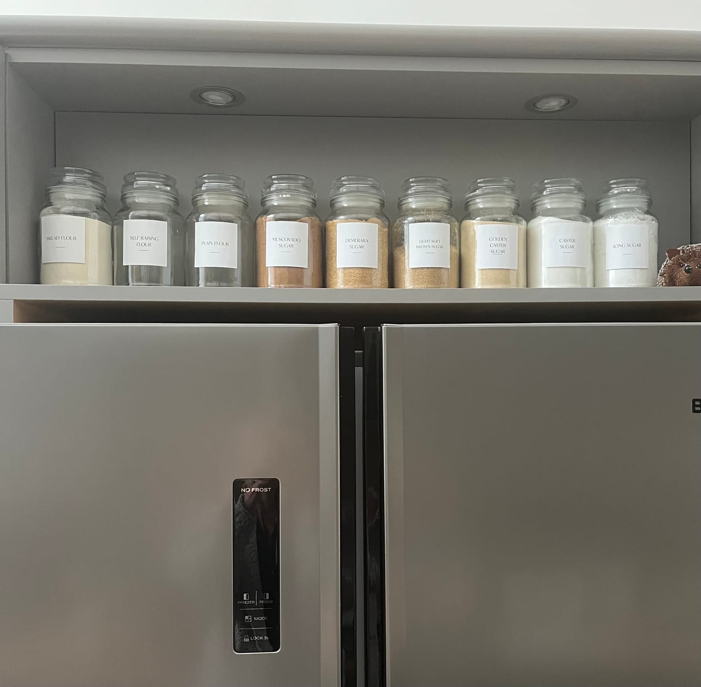 Customer photo review of Create your own labels! Classic Personalised White Pantry Labels 6 CM x 6 CM